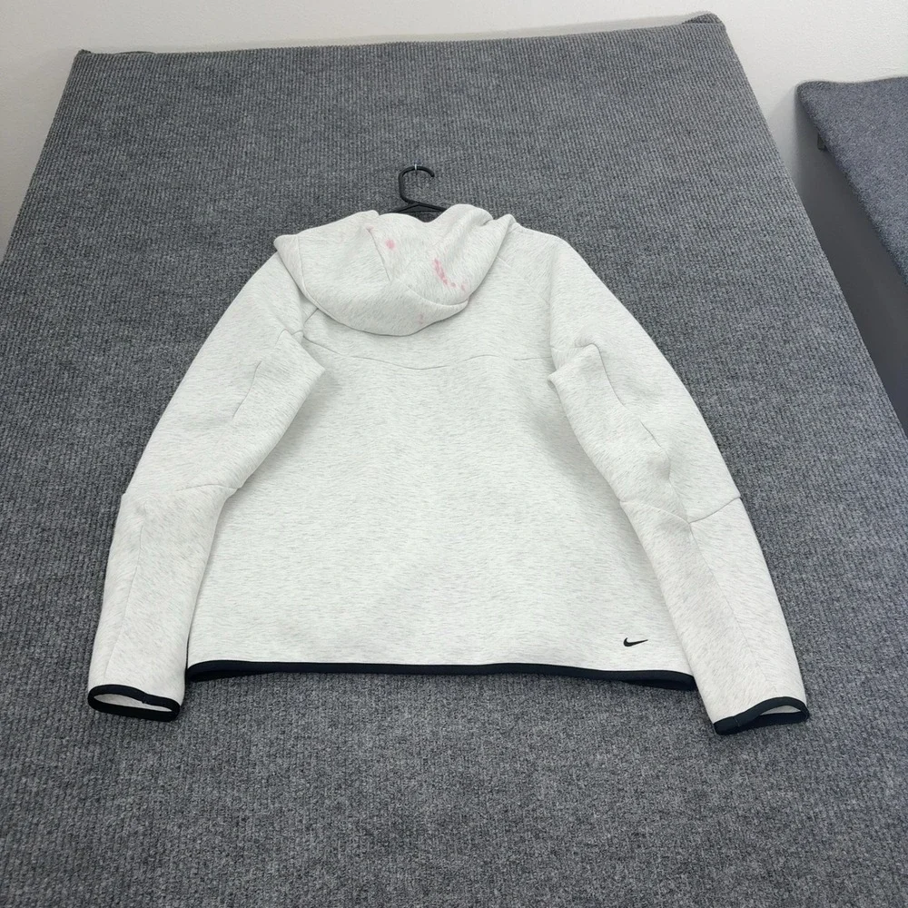 Nike Full Zip Hoodie Mens L Grey Cotton Polyester Tech Fleece Sportswear Street